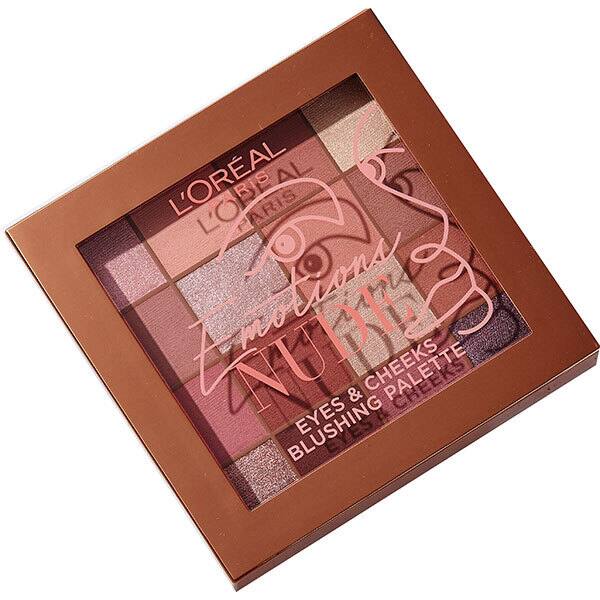 Paleta Farduri L Oreal Paris Emotions Nude Eyes Cheeks G