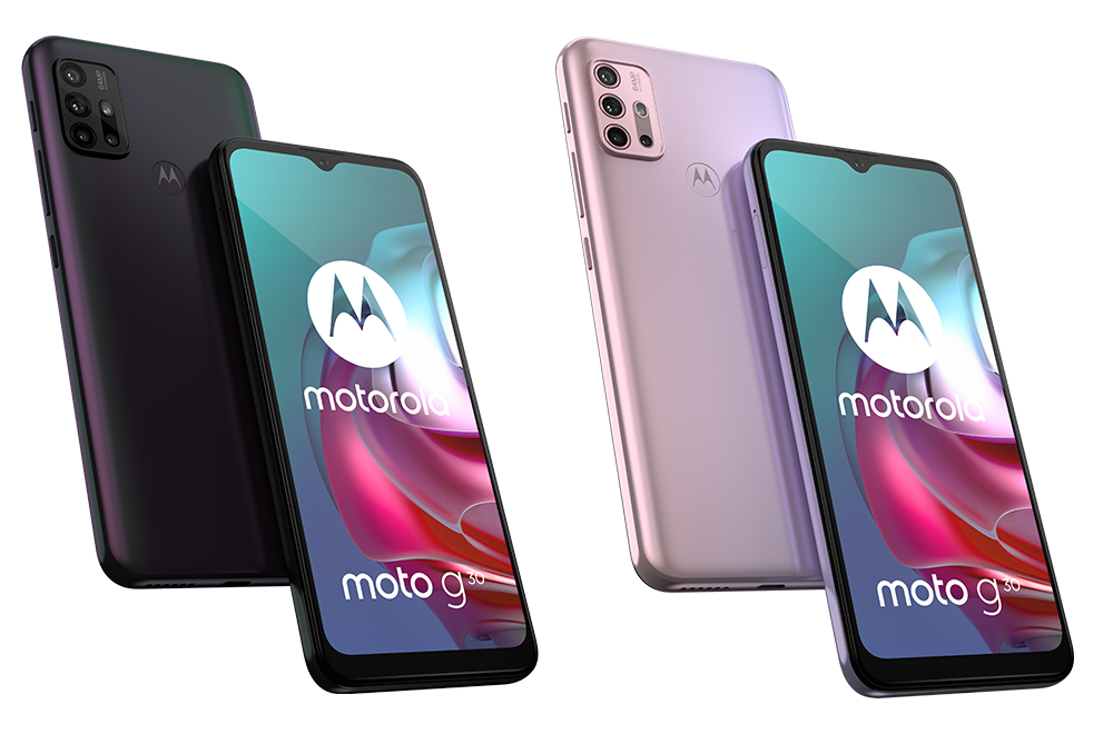 Telefon MOTOROLA Moto G30, 128GB, 6GB RAM, Dual Sim, Pearl White