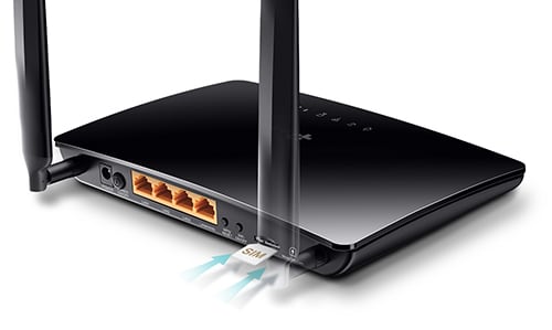 Suffix hard to please loom Router Wireless 4G LTE TP-LINK TL-MR150, Single-Band 300 Mbps, Micro SIM,  negru