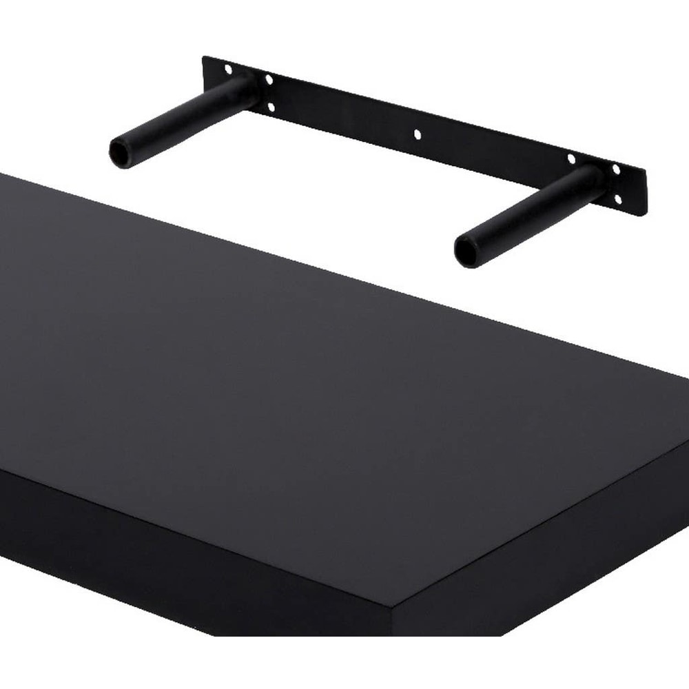 Polita GOODHOME Cusko, melamina, 118 x 23.5 x 3.8 cm, negru