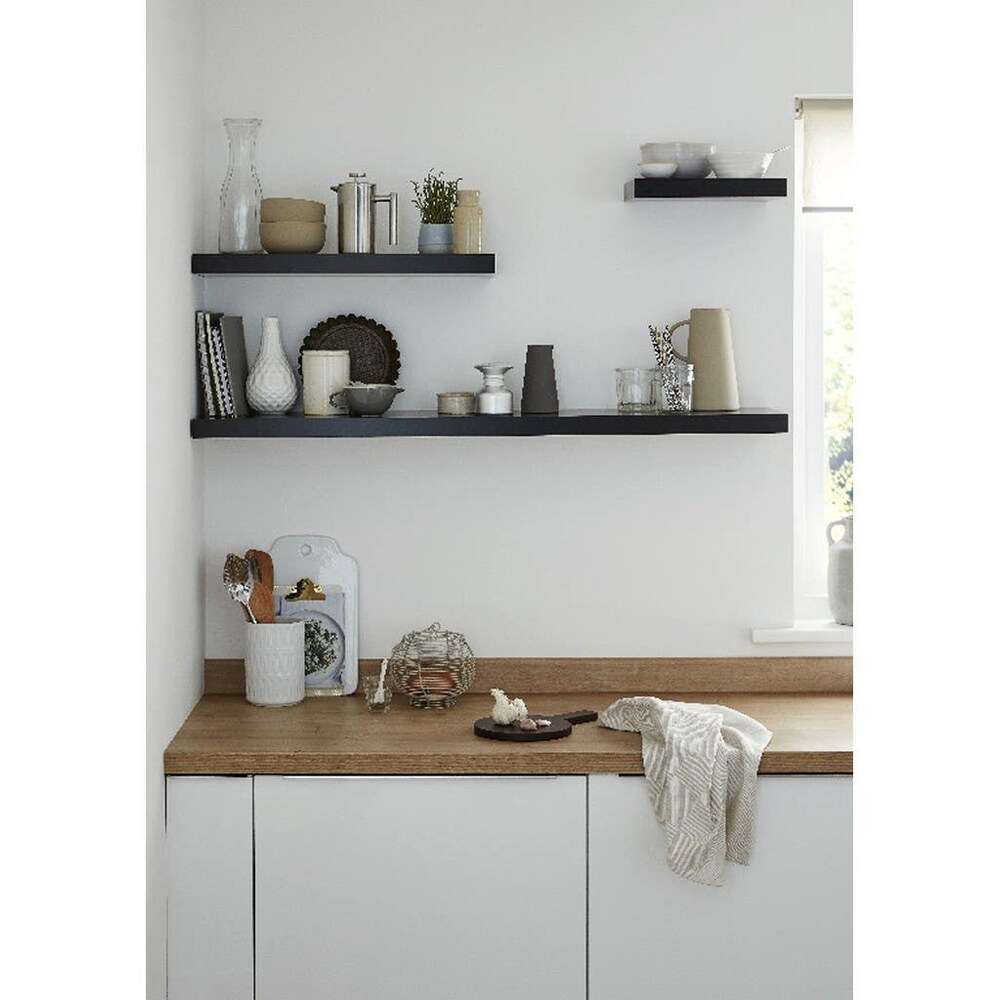 Polita GOODHOME Cusko, melamina, 30 x 23.5 x 3.8 cm, negru