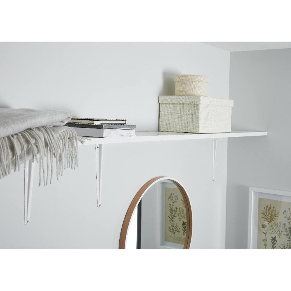 Polita GOODHOME Rigga, melamina, 118 x 19 x 1.8 cm, alb