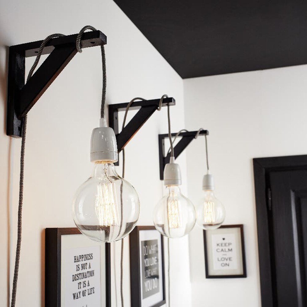 Suport raft GOODHOME Timber, lemn, 20 x 3 x 15 cm, negru