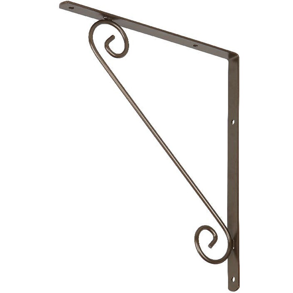 Suport raft GOODHOME Antik, otel, 20 x 2 x 15 cm, maro