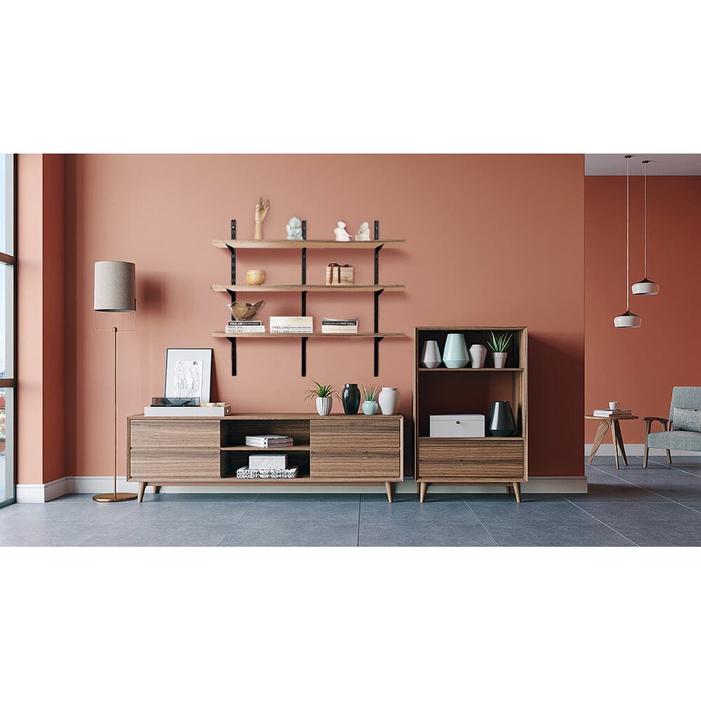 Suport raft FORM Twinny, otel, 28.3 x 10 x 6.9 cm, negru mat