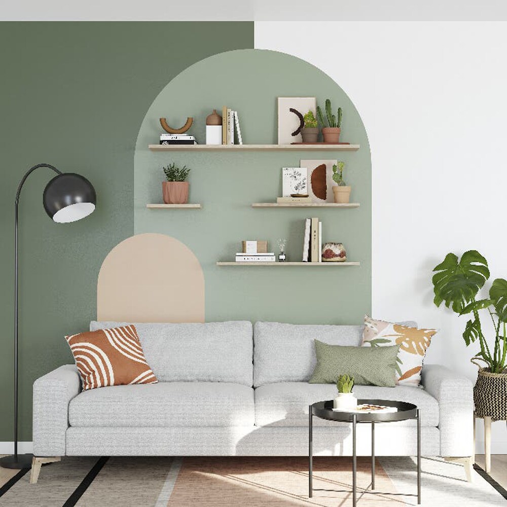 Polita GOODHOME Rigga, melamina, 118 x 19 x 1.8 cm, stejar