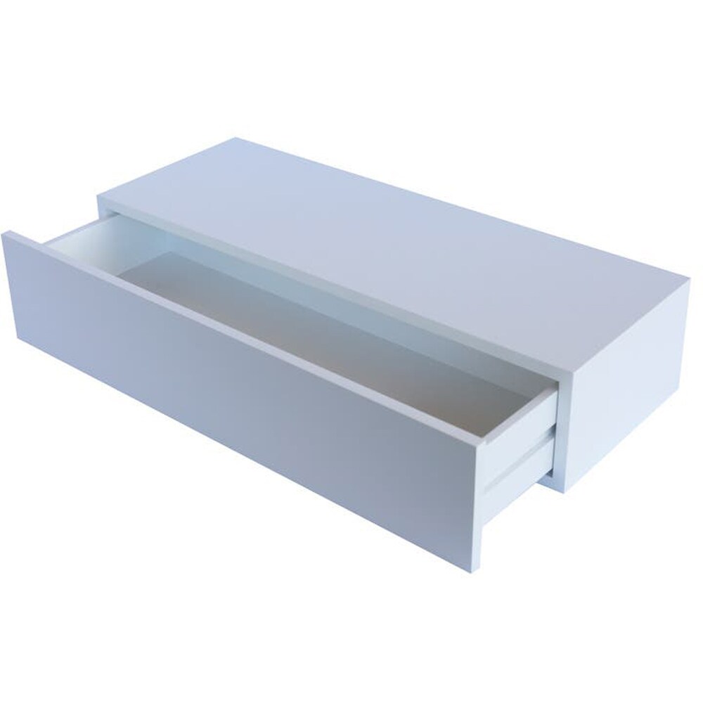 Raft suspendat GOODHOME Cusko, MDF, 60 x 23 x 12.5 cm, alb