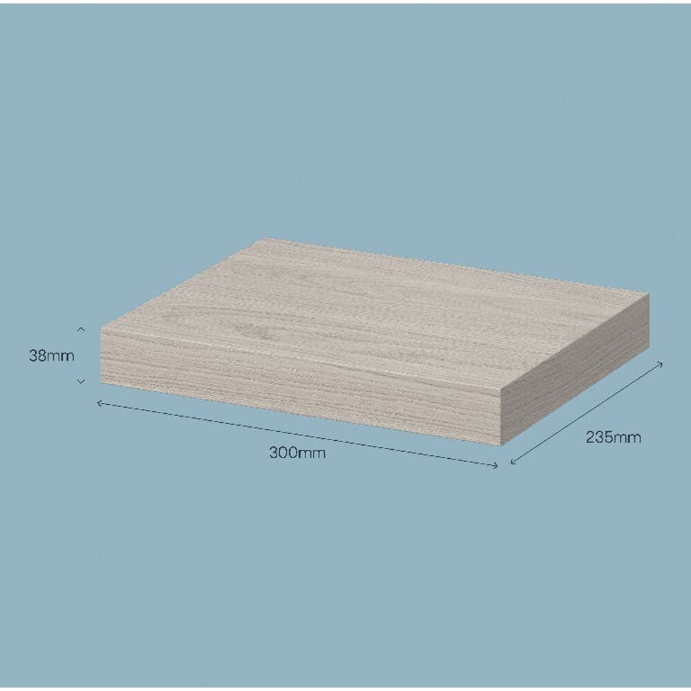 Polita GOODHOME Cusko, melamina, 30 x 23.5 x 3.8 cm, stejar