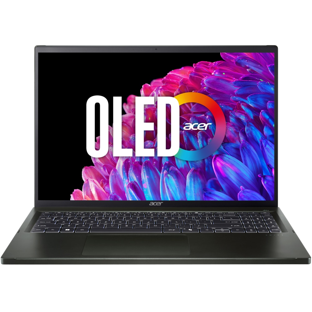 Laptop ACER Swift Edge 16 OLED SFE16-44-R9NE, AMD Ryzen 7 8840U pana la 5.1GHz, 16" 3.2K, 16GB, SSD 1TB, AMD Radeon Graphics 780M, Windows 11 Home, Olivine Black