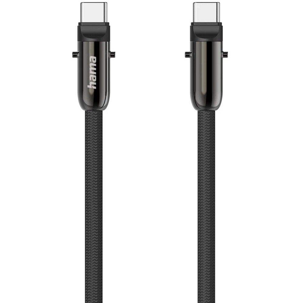Cablu date HAMA 201751, USB-C - USB-C, 1.2m, negru