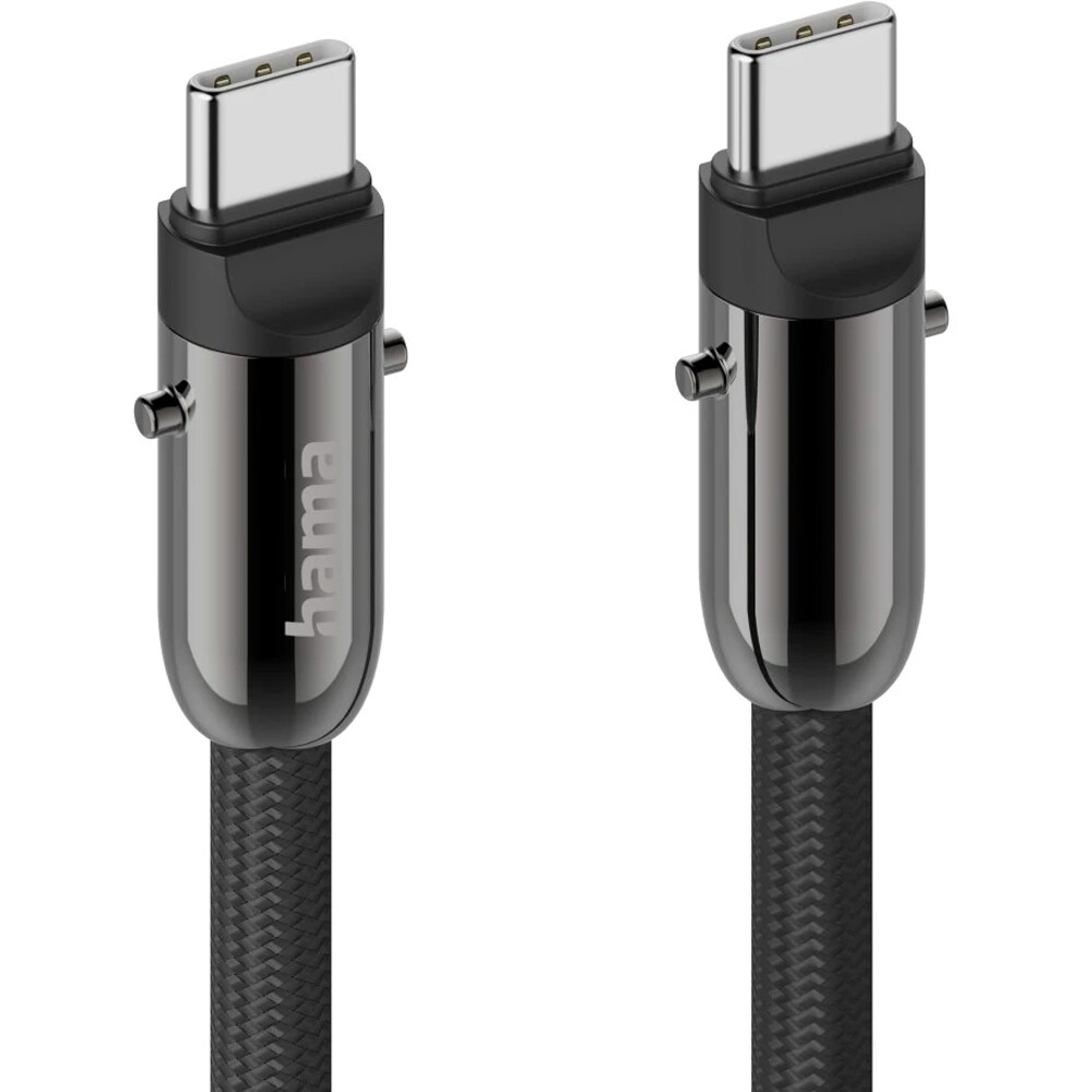 Cablu date HAMA 201751, USB-C - USB-C, 1.2m, negru