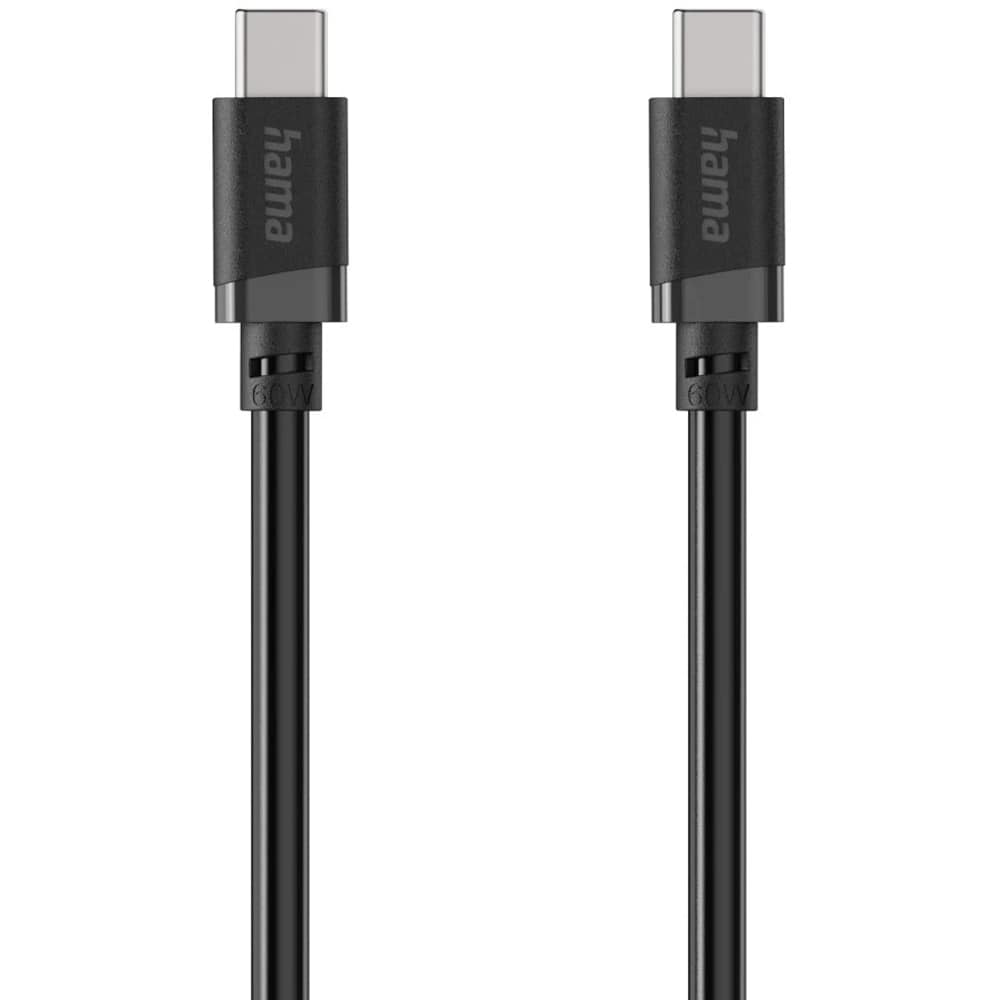 Cablu date HAMA 201806, USB-C - USB-C, 1m, negru