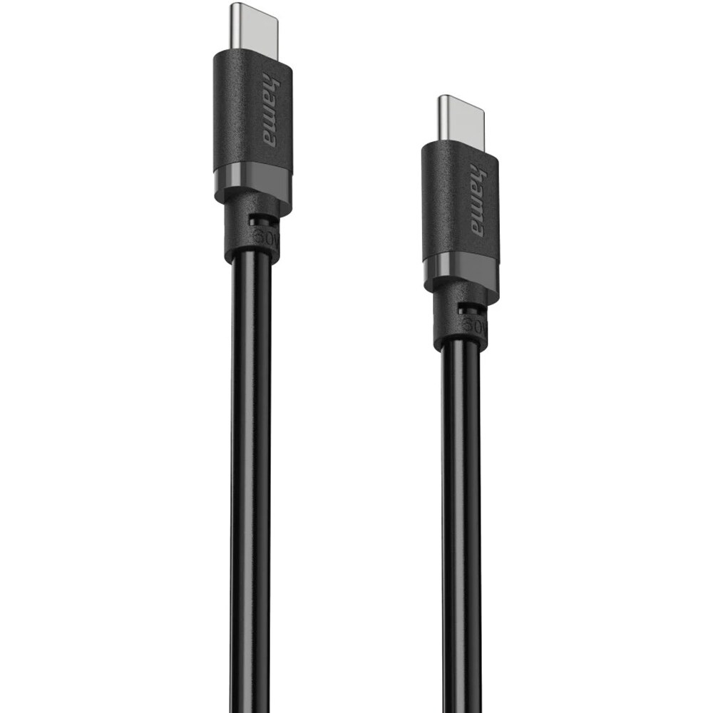 Cablu date HAMA 201806, USB-C - USB-C, 1m, negru