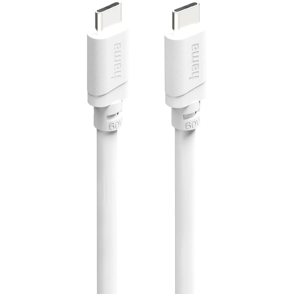 Cablu date HAMA 201809, USB-C - USB-C, 2m, alb