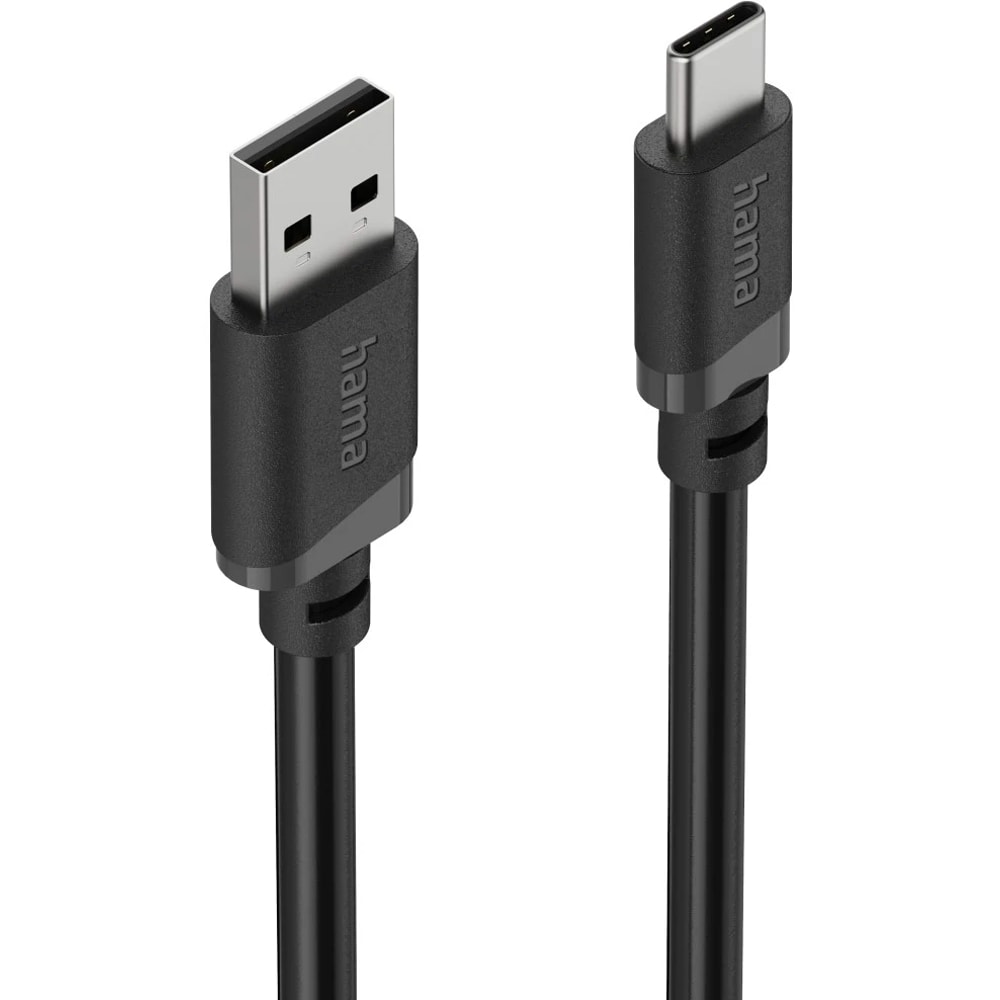 Cablu date HAMA 201812, USB-A - USB-C, 2m, negru