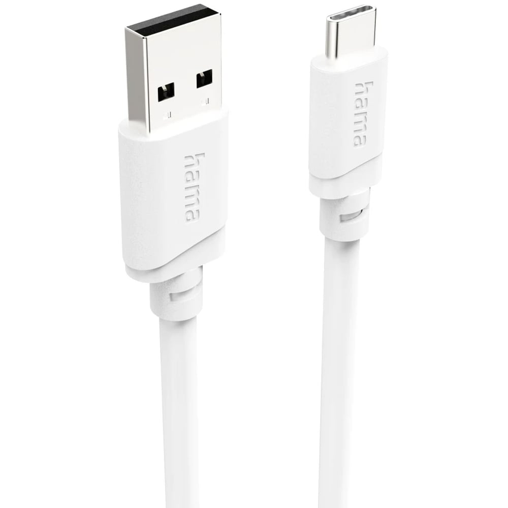 Cablu date HAMA 201813, USB-A - USB-C, 2m, alb
