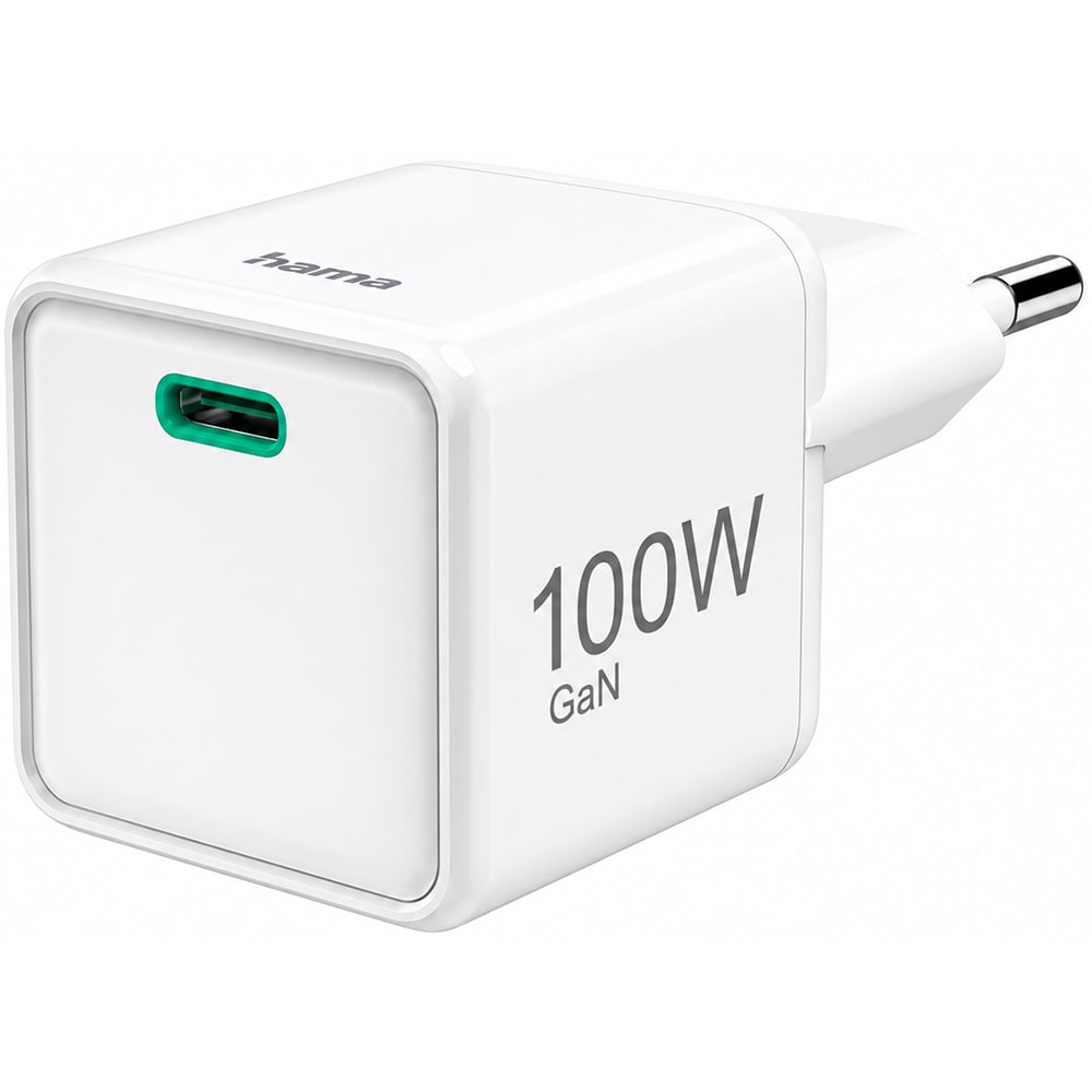 Incarcator retea HAMA 201942, 1x USB-C, Power Delivery (PD), GaN, 100W, alb