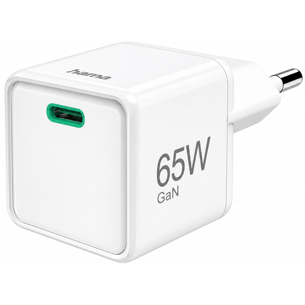 Incarcator retea HAMA 201943, 1x USB-C, Power Delivery (PD), GaN, 65W, alb