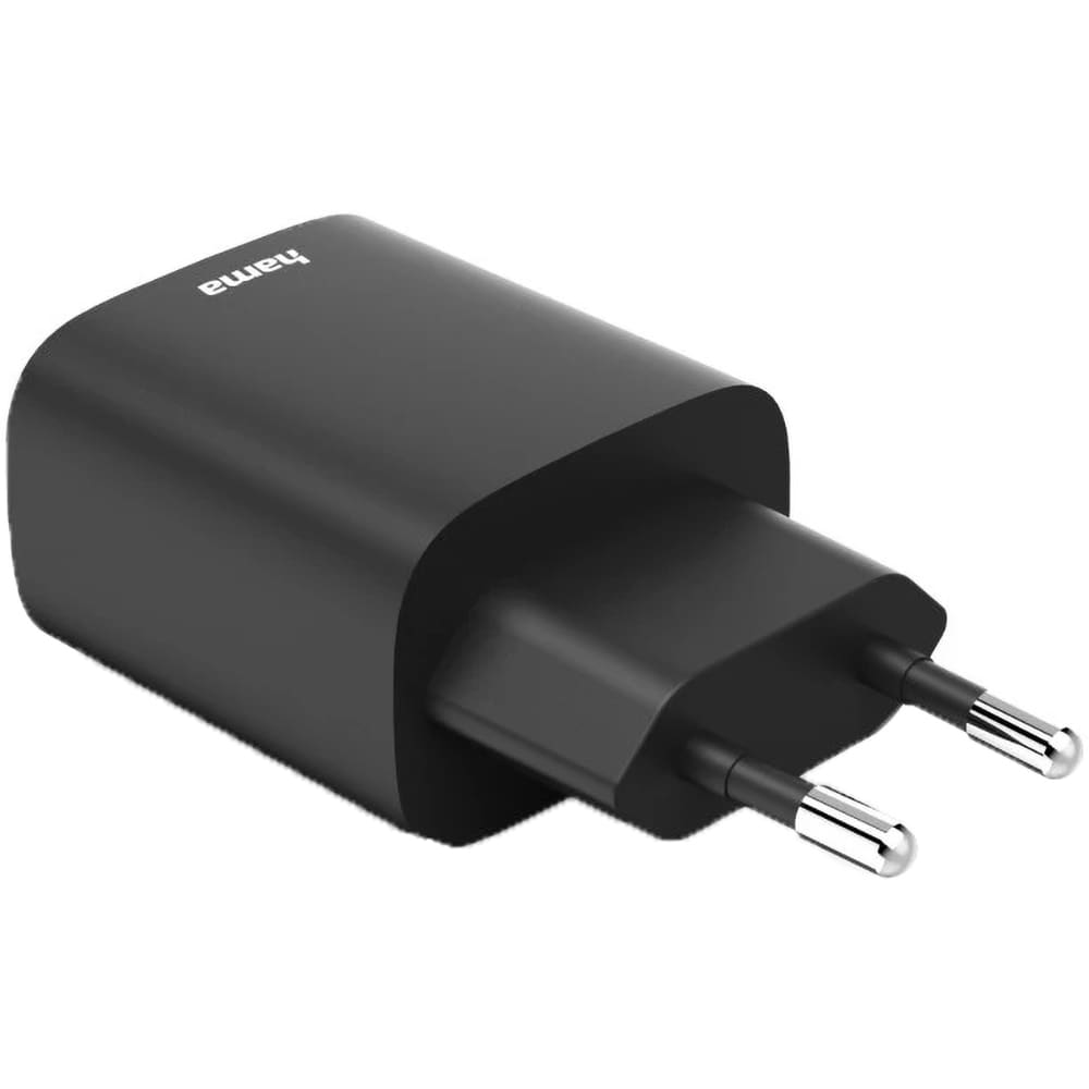 Incarcator retea HAMA 201960, 1x USB-A, 1x USB-C, Power Delivery (PD), 30W, negru