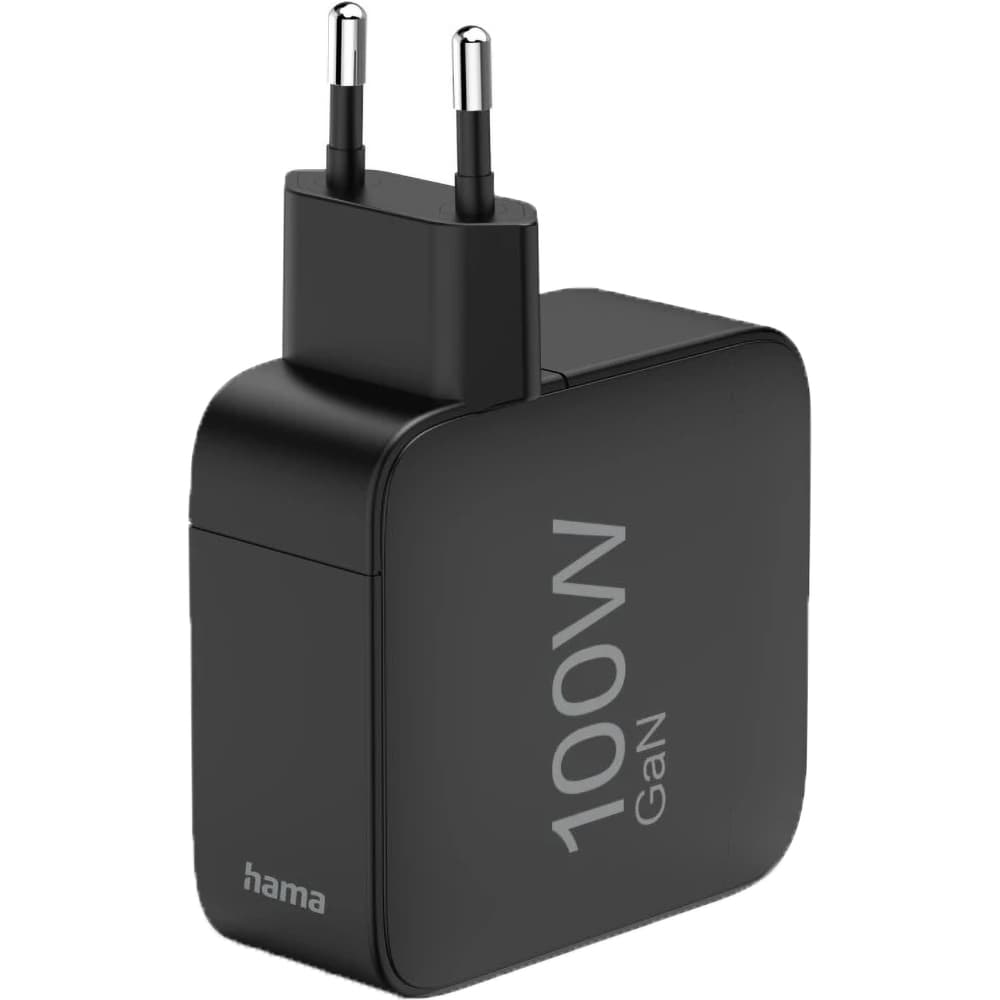 Incarcator retea HAMA 201962, 1x USB-A, 2x USB-C, Power Delivery (PD), GaN, 100W, negru