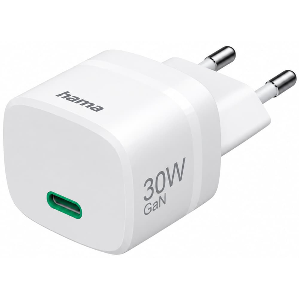 Incarcator retea HAMA 201964, 1x USB-C, Power Delivery (PD), GaN, 30W, alb