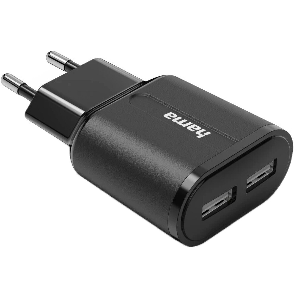Incarcator retea HAMA 201971, 2x USB-A, 12W, negru