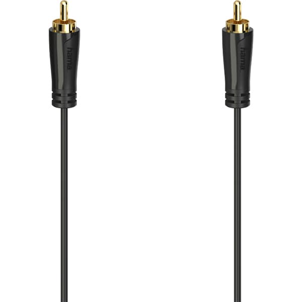 Cablu video RCA HAMA 205148, 1.5m, placat aur, negru