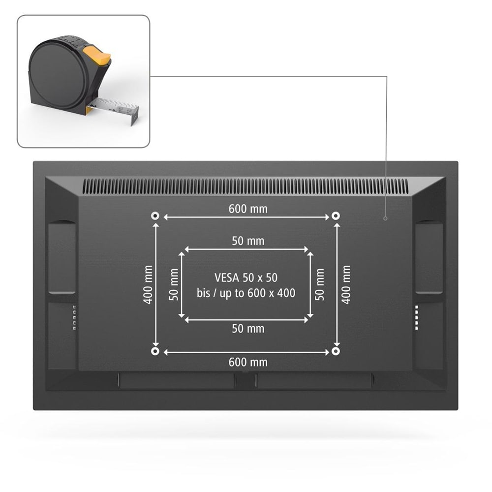 Suport TV perete HAMA 220813, fix, 32-75", 40kg, negru