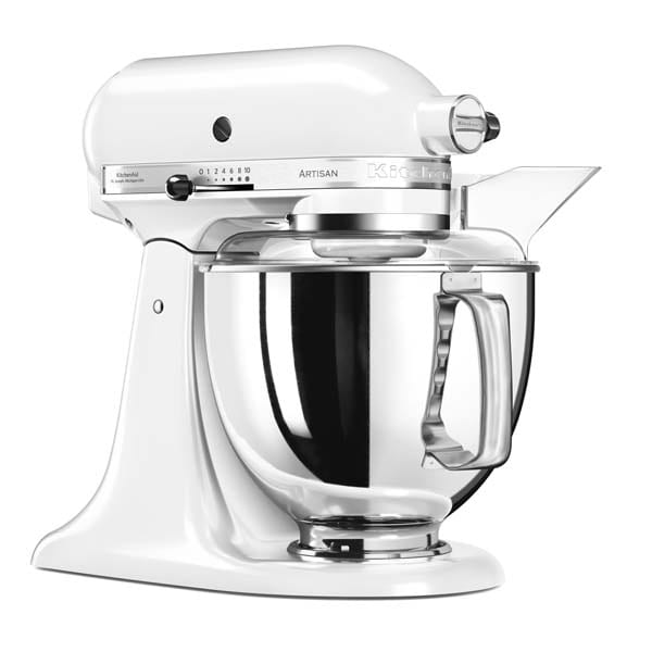 Mixer cu bol KITCHENAID Artisan Elegance 5KSM175PSEWH, 4.8l, 300W, 10 trepte de viteza, alb