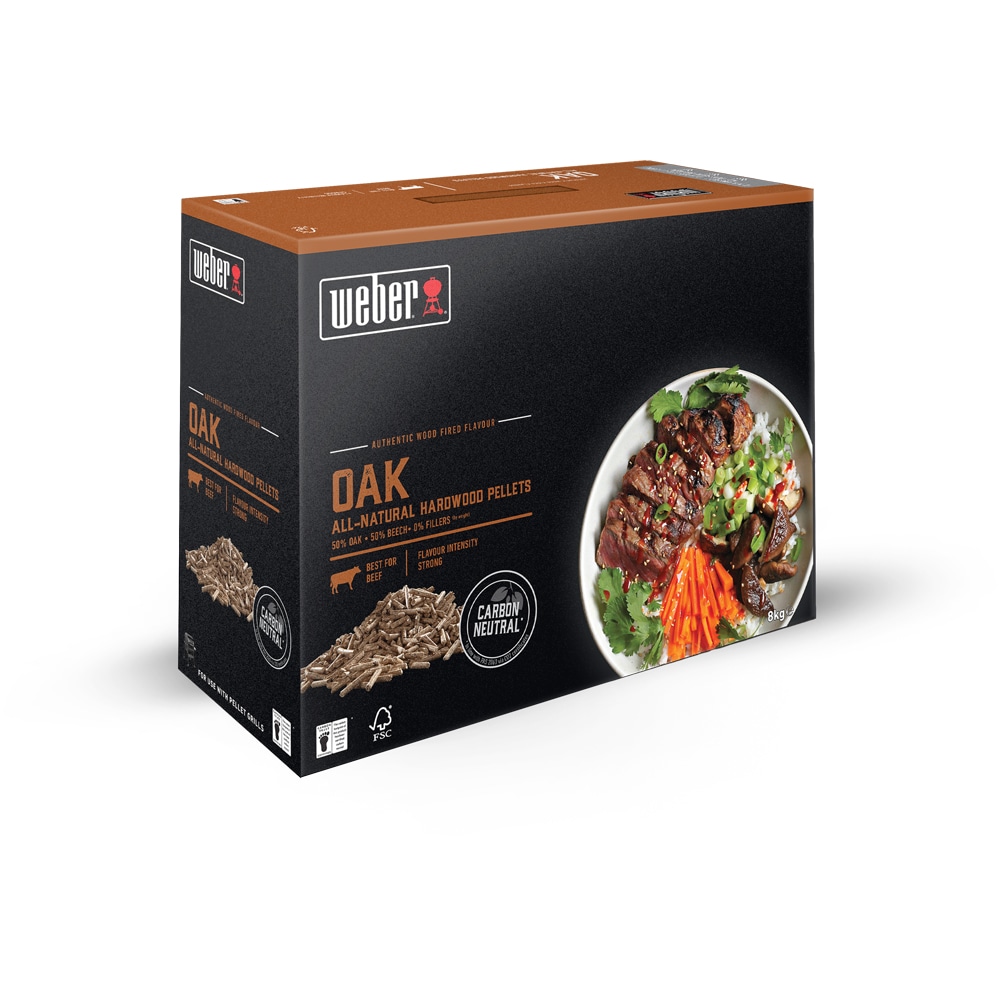 Peleti pentru afumatoare WEBER, stejar, 8 kg