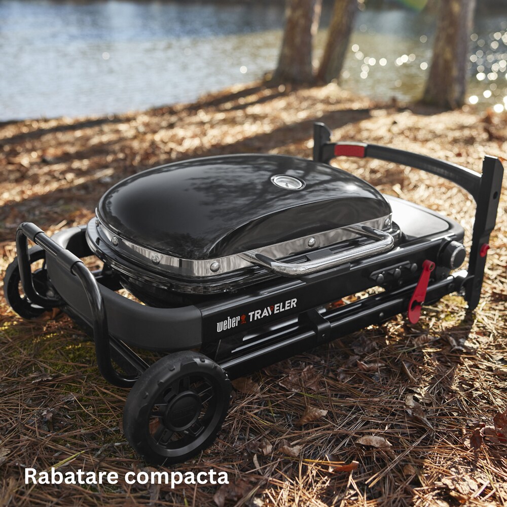 Gratar gaz WEBER Traveler Compact, 109 x 56 x 38 cm, negru