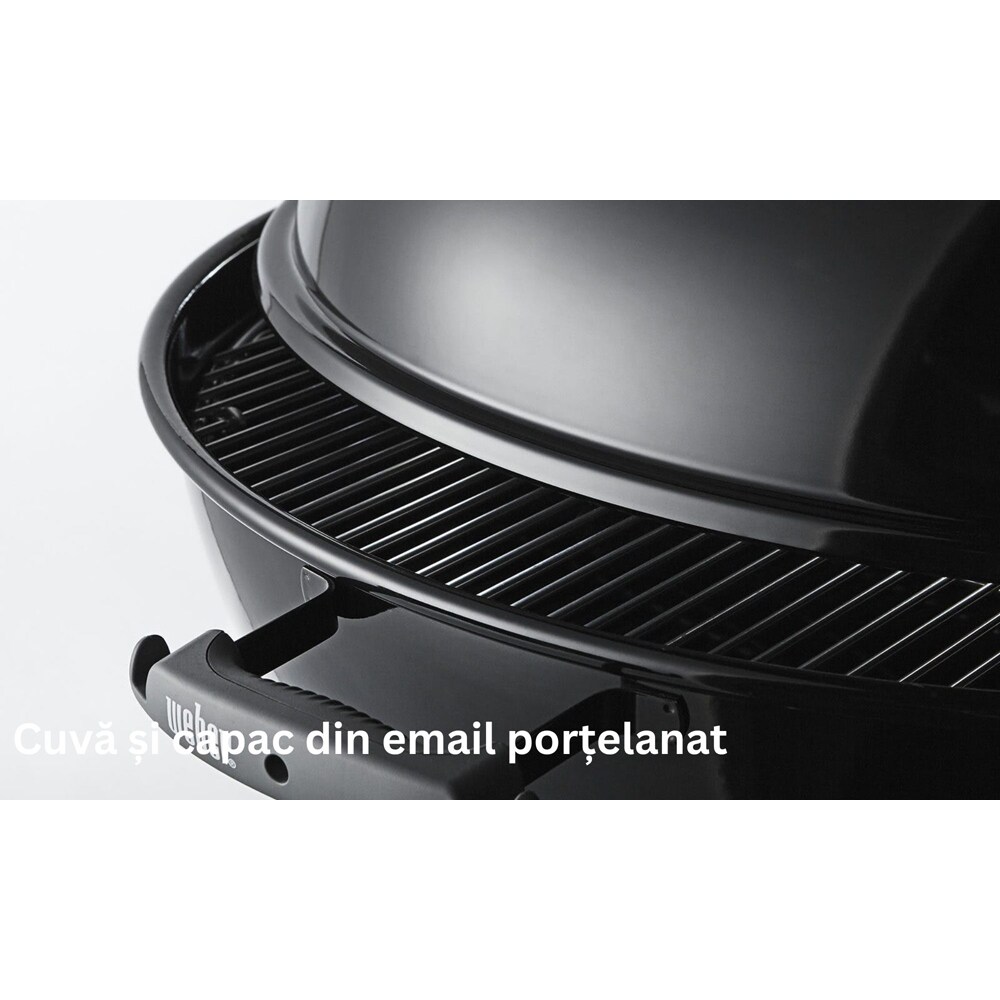 Gratar carbune WEBER Kettle Original, 47cm,1 suprafata, 2 role, negru