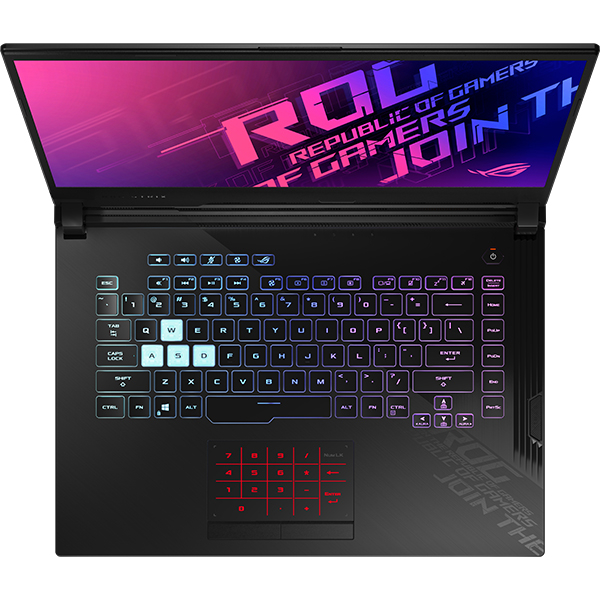 Laptop Gaming ASUS ROG Strix G15 G512LV-HN033, Intel Core i7-10750H pana la 5GHz, 15.6" Full HD, 16GB, SSD 512GB, NVIDIA GeForce RTX 2060 6GB, Free DOS, negru