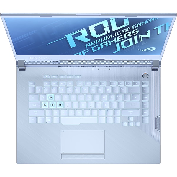 Laptop Gaming ASUS ROG Strix G15 G512LU-AL041, Intel Core i7-10750H pana la 5GHz, 15.6" Full HD, 16GB, SSD 512GB, NVIDIAGeForceGTX1660Ti 6GB, Free DOS, Glacier Blue