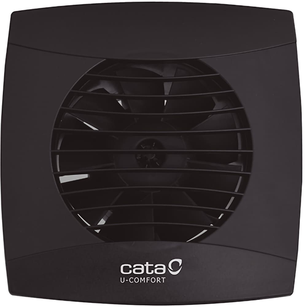 Ventilator baie cu timer CATA UC-10, 8 W, 98 mm, clapeta antiretur, negru