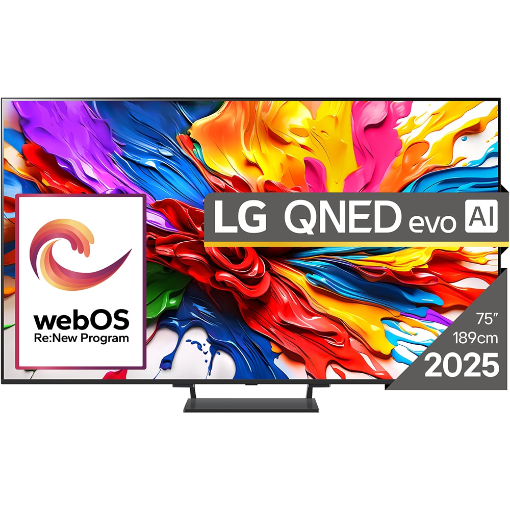 Televizor QNED Evo MiniLED Smart LG 75QNED93A6A, Ultra HD 4K, HDR, 189cm