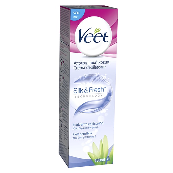 Crema depilatoare VEET, cu Aloe Vera si Vitamina E pentru piele sensibila, 100ml