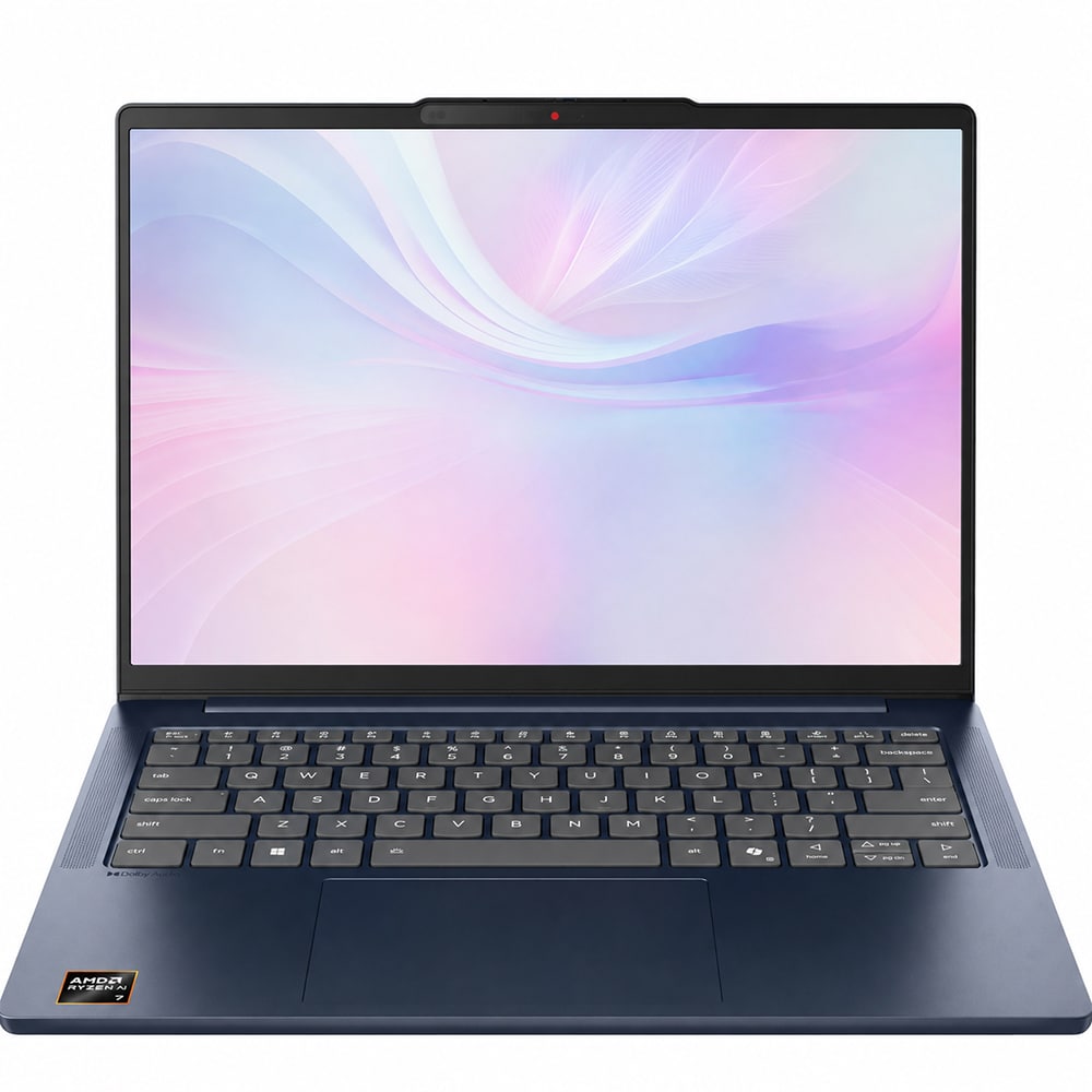 Laptop LENOVO IdeaPad Slim 5 14AKP10, AMD Ryzen AI 5 330 pana la 4.5 GHz, 14" WUXGA, 16GB, SSD 1TB, AMD Radeon 820M, Free DOS, Cosmic Blue