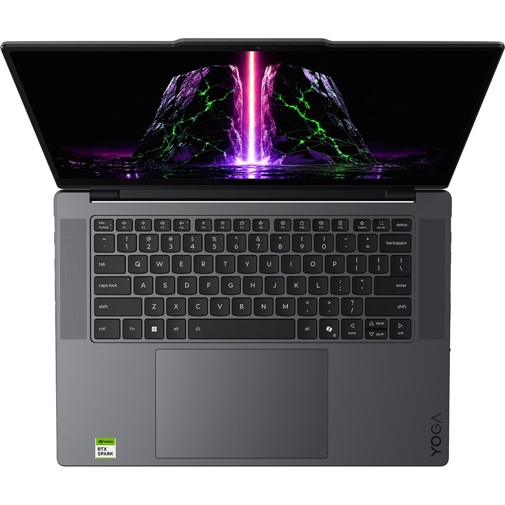 Laptop LENOVO Yoga Pro 9 15N1X11, NVIDIA RTX Spark pana la 4GHz, 15.3" WQXGA OLED, 128GB, SSD 2TB, NVIDIA Blackwell RTX 6144-core GPU, Windows 11 Pro, Thunder grey