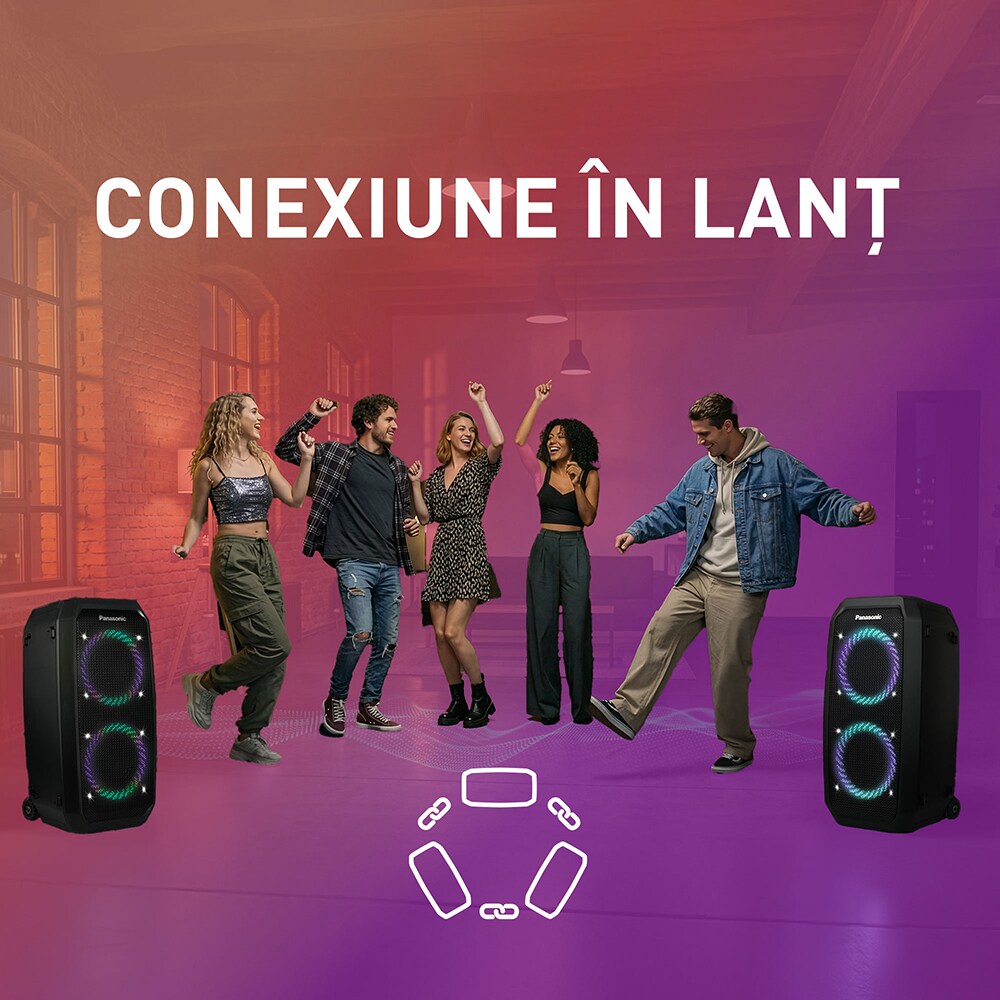 Boxa portabila PANASONIC BMAX30, 320W RMS, Bluetooth, negru