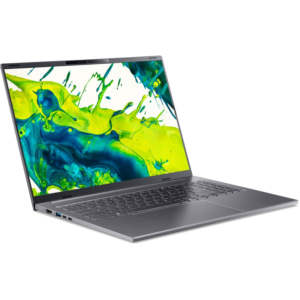 Laptop ACER Aspire 16 AI A16-I71M-76CY, Intel Core Ultra 7 355 pana la 4.7GHz, 16" WUXGA, 16GB, SSD 512GB, Intel Graphics, Windows 11 Home, Steel Gray