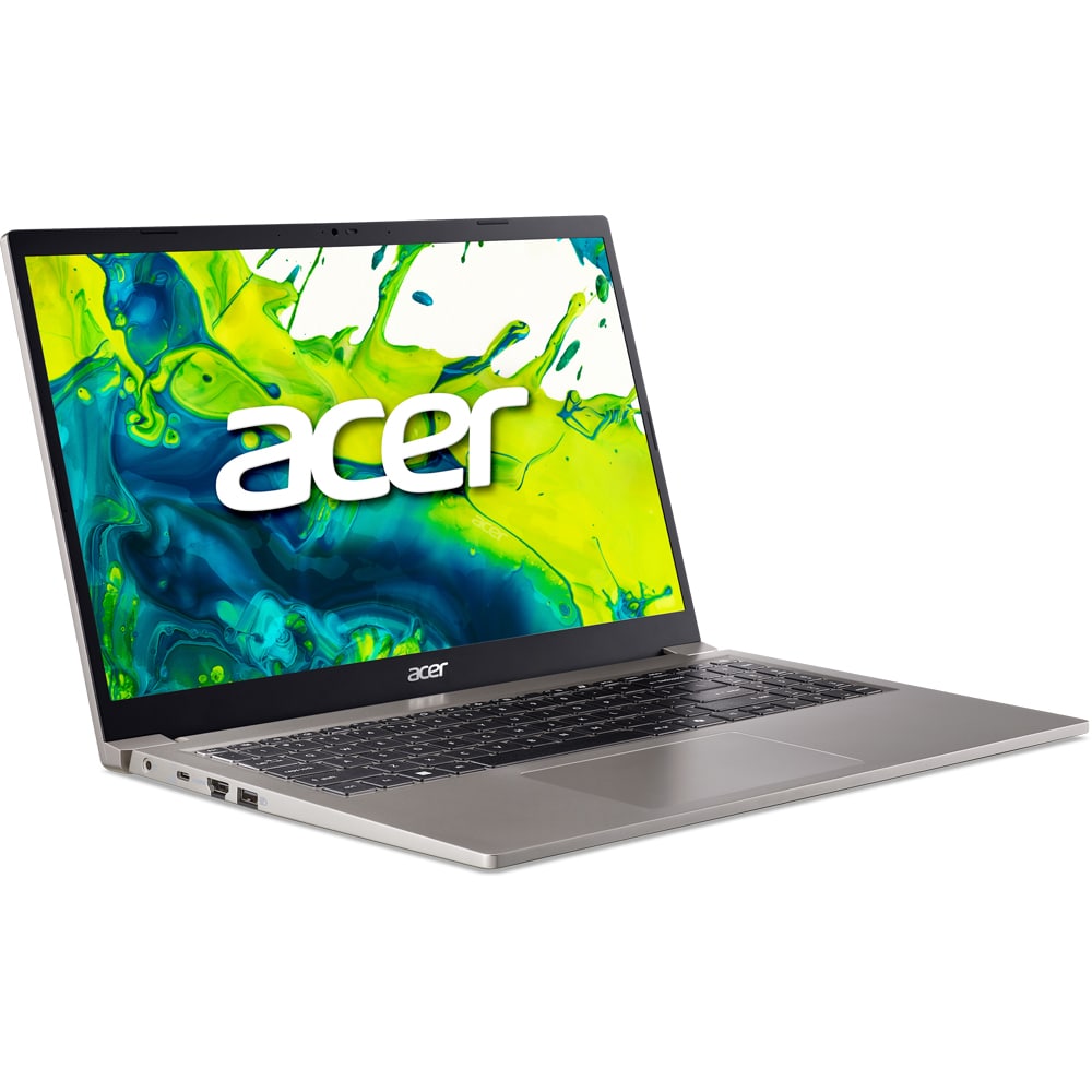 Laptop ACER Aspire Lite 15 AL15-33P-37W4, Intel Core 3 N355 pana la 4.3GHz, 15.6" Full HD, 8GB, SSD 512GB, Intel Graphic, Free Dos, Natural Titanium