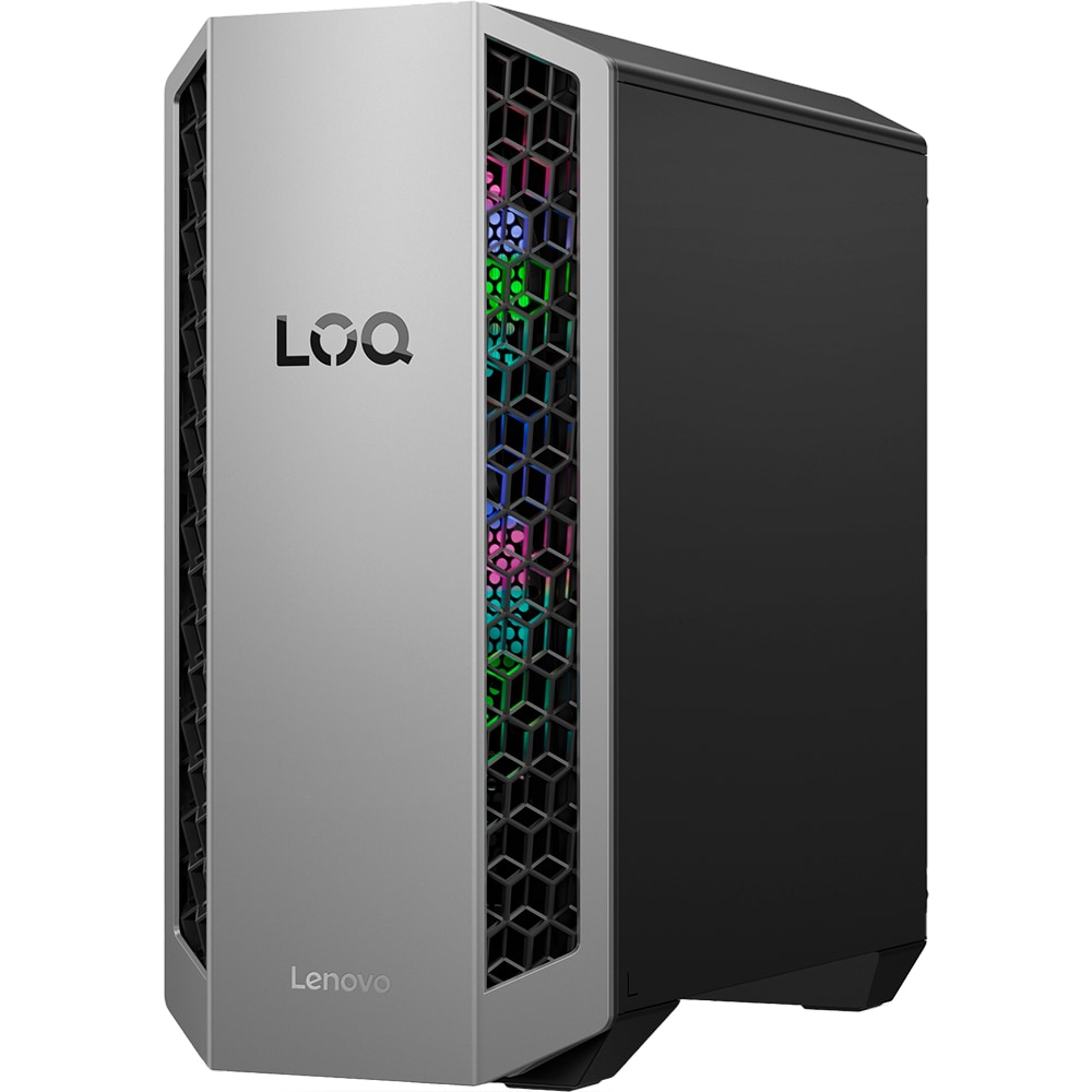 Sistem Desktop Gaming LENOVO  LOQ Tower 26ADR10, AMD Ryzen 7 8745HX pana la 5.1GHz, 16GB, SSD 512GB, NVIDIA GeForce RTX 5050 8GB, Free Dos