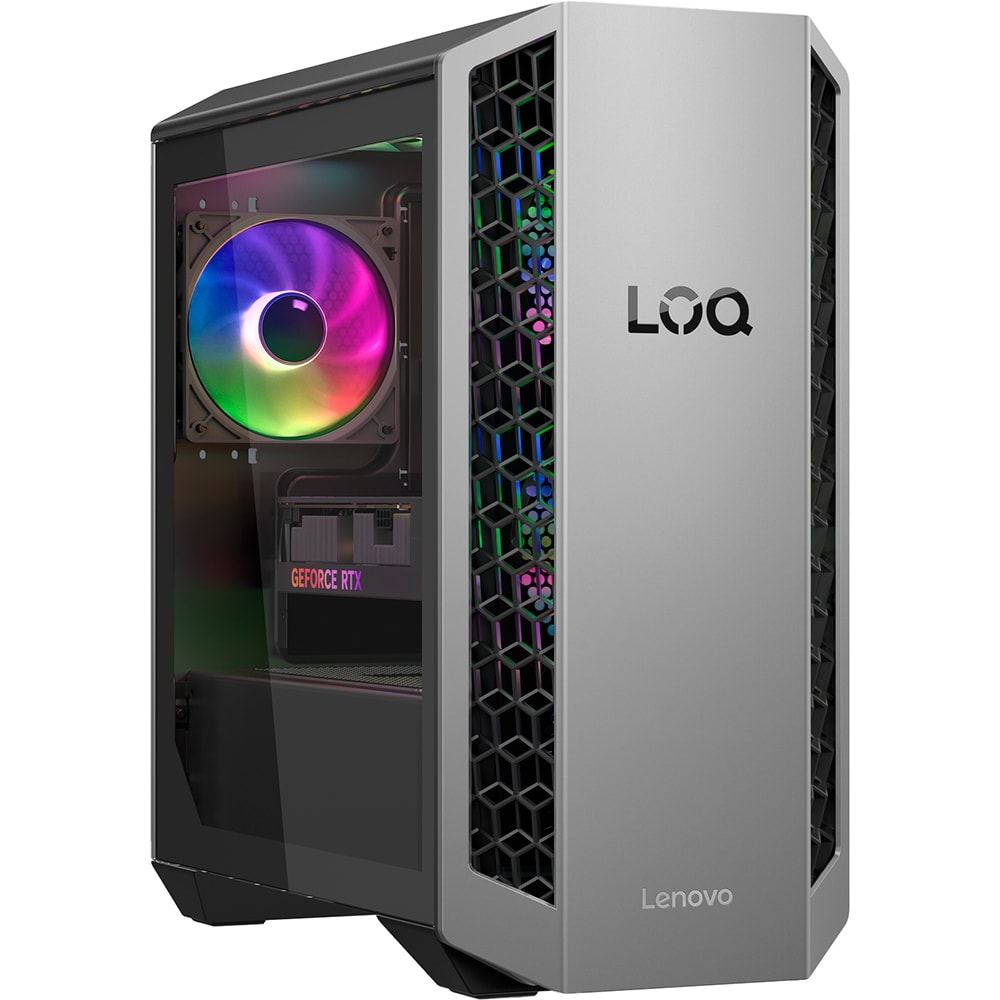 Sistem Desktop Gaming LENOVO  LOQ Tower 26ADR10, AMD Ryzen 7 8745HX pana la 5.1GHz, 16GB, SSD 512GB, NVIDIA GeForce RTX 5050 8GB, Free Dos