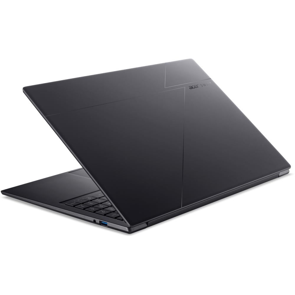 Laptop ACER Swift Go 16 AI OLED SFG16-I71-72YG, Intel Core Ultra 7 355 pana la 4.7GHz, 16" WUXGA, 16GB, SSD 512GB, Intel Graphics, Windows 11 Home, Titanium Gray