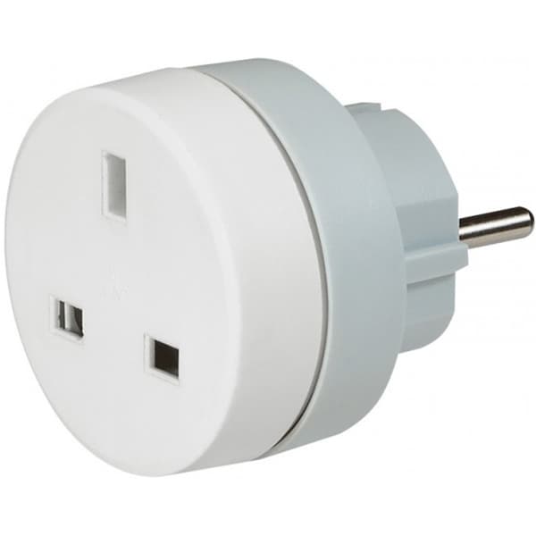 Adaptor priza UK - FR/DE LEGRAND 050383, alb-gri