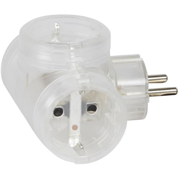 Adaptor priza LEGRAND 050663, 3 prize, transparent