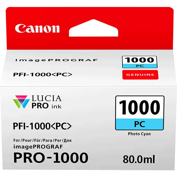 Cartus original CANON PFI-1000 PC Photo, Cyan