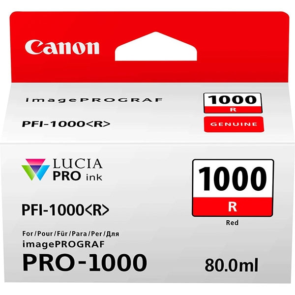 Cartus original CANON PFI-1000 R, rosu