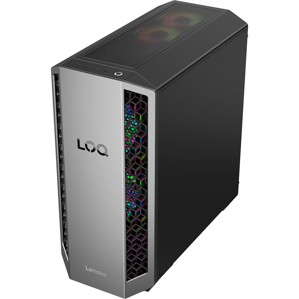 Sistem Desktop Gaming LENOVO  LOQ Tower 26ADR10, AMD Ryzen 7 8745HX pana la 5.1GHz, 16GB, SSD 512GB, NVIDIA GeForce RTX 5050 8GB, Free Dos